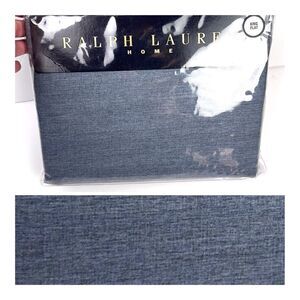 New Ralph Lauren Home Flat Sheet King Size Purple Gray Solid Cotton